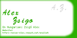 alex zsigo business card