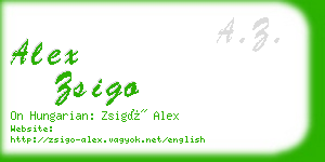 alex zsigo business card